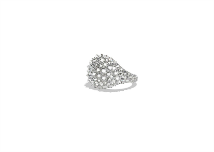 Silver Plated Micro Pave White Stone Bridal Ring